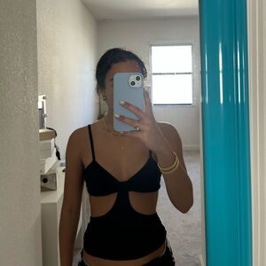 Black Cutout Top
